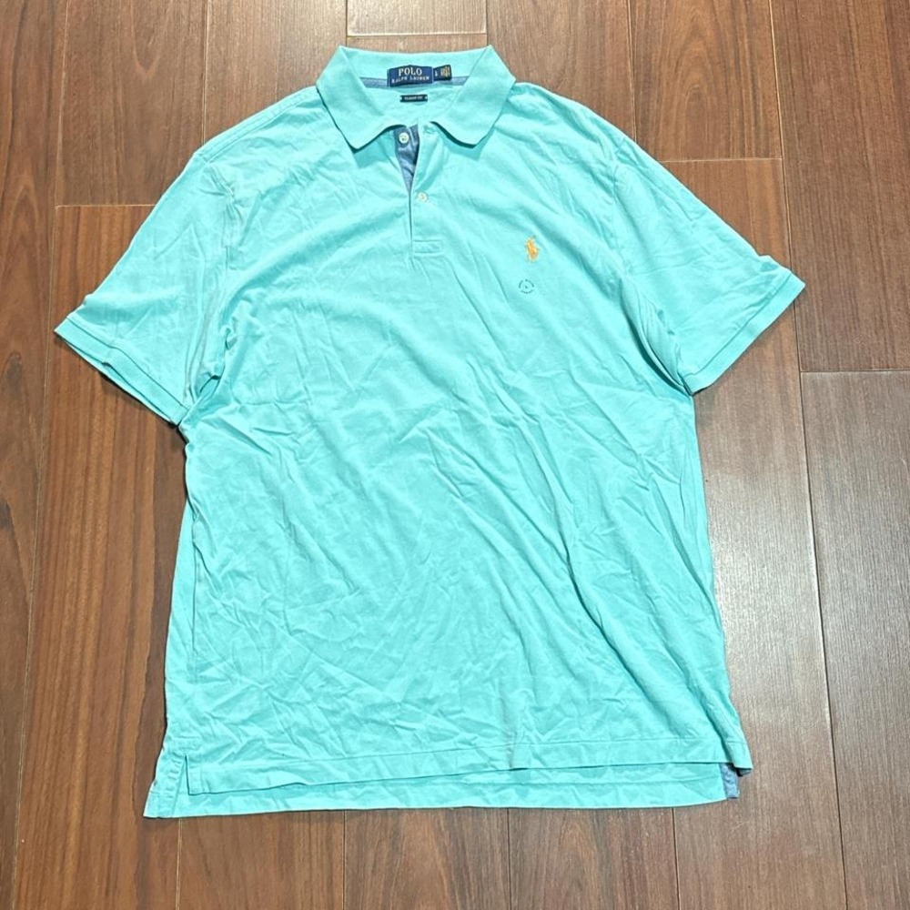 Vintage Polo Ralph Lauren Baby Blue Polo Shirt Size‎ Men's Large